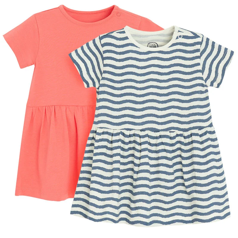 Cool Club by SMYK MULTICOLOUR COTTON DRESS S/S 2-PACK
